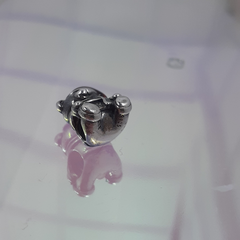 Pandora Sterling Silver and Red Enamel Santa Teddy Bear Charm - Picture 4 of 7